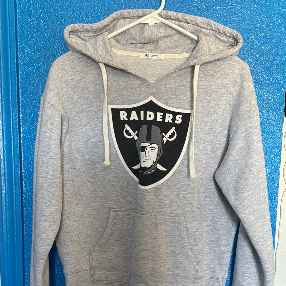47 Gray and Black Raiders Sweater